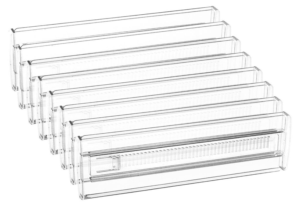 Verstellbarer Schubladeneinteiler, transparenter Schubladenorganizer, erweiterbarer Schubladentrenner für Kleidung, Babyutensilien, Besteck, Schla...