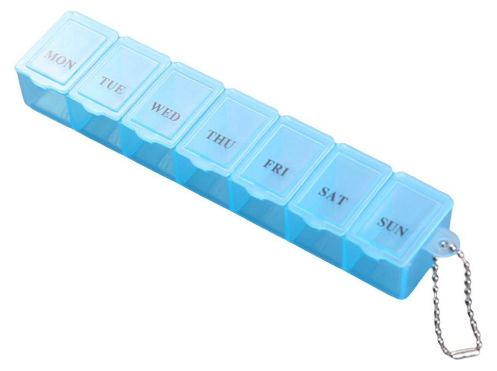 Transparente Pillendose, staubdicht, leicht zu transportieren, gute Abdichtung, hohe Haltbarkeit, 7 Fächer, ideal zur Aufbewahrung von Tabletten, ...