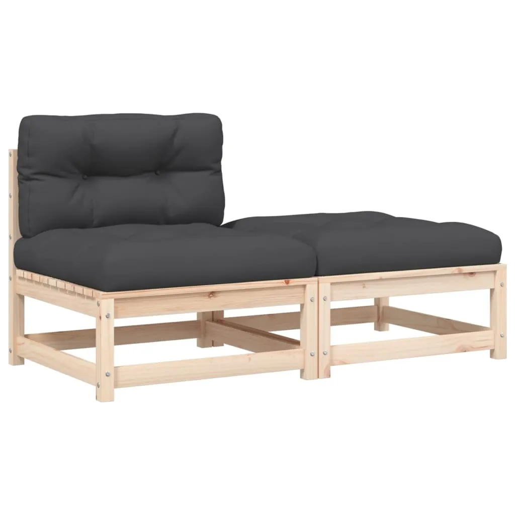 Divano da Giardino per Relax Totale Senza Braccioli con Pouf