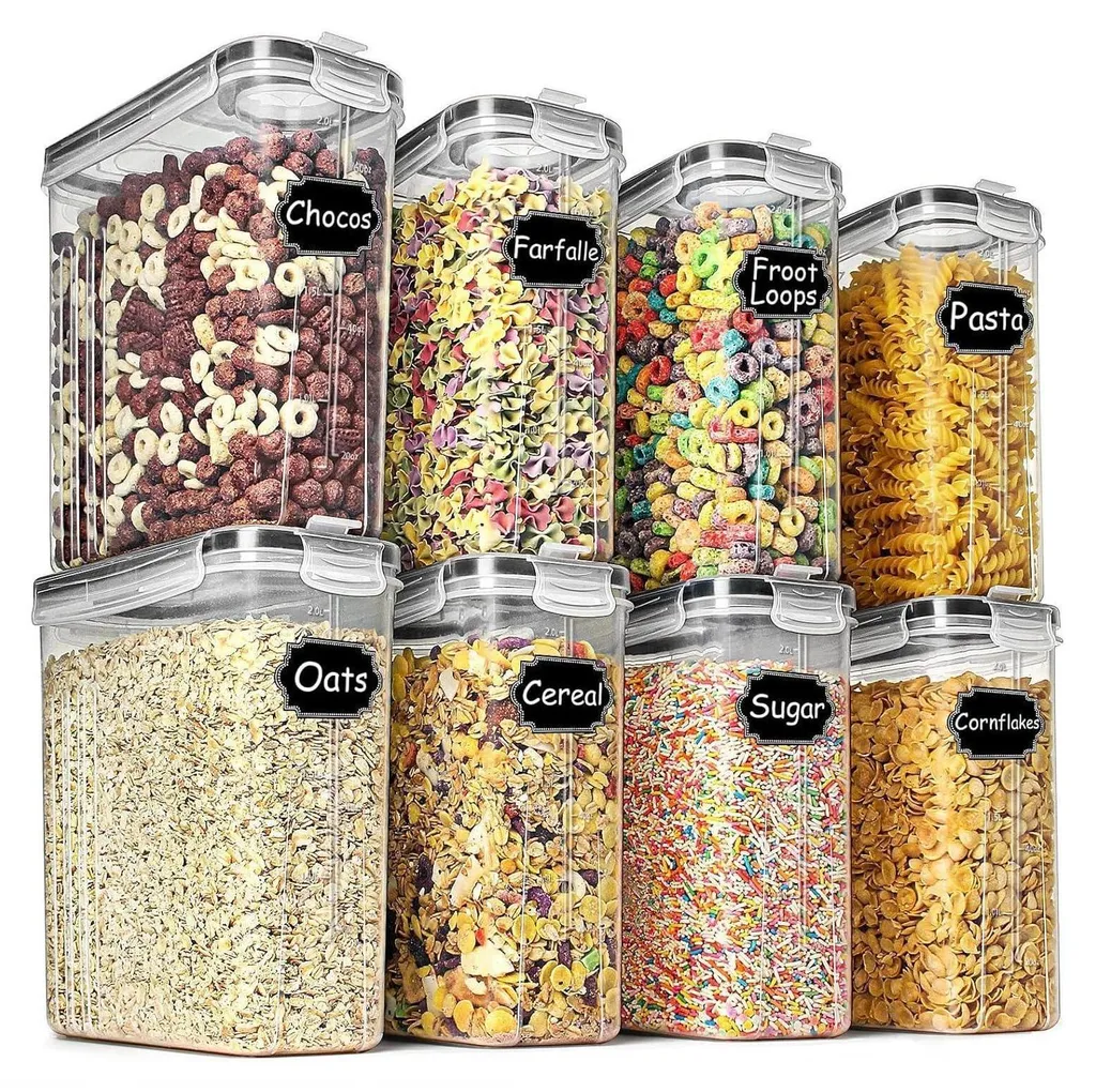 Set 8 Contenitori Ermetici 2.5L Senza BPA | Organizzazione Dispensa
