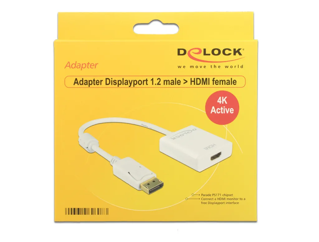 Adaptateur Displayport 1.2 vers HDMI 4K Actif avec Chipset Intégré
