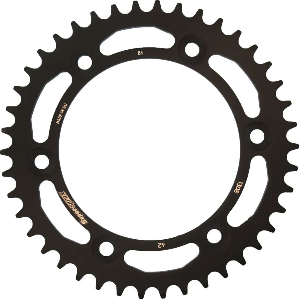 Pignon arrière Stealth 520 42Z Supersprox noir pour chaîne de moto 520