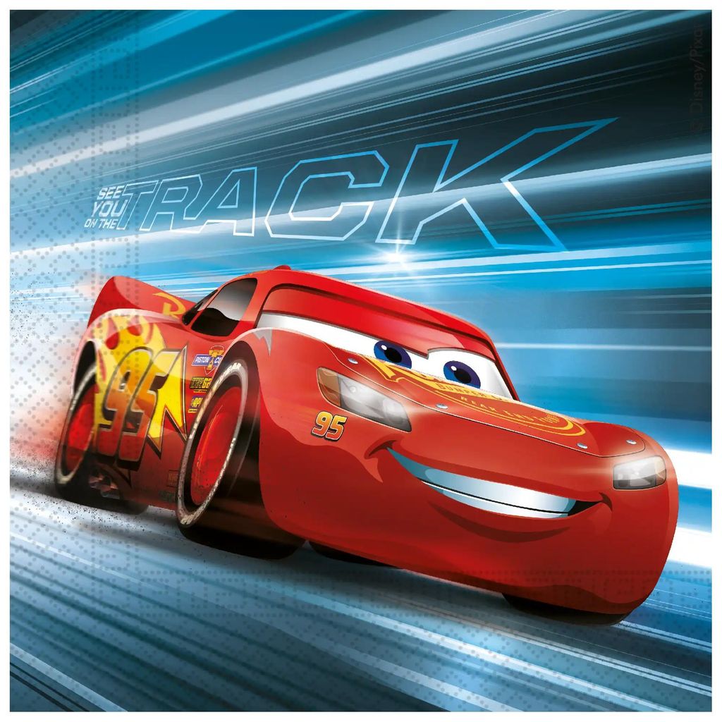 20 serviettes en papier Cars 33 x 33 cm - Image du produit 