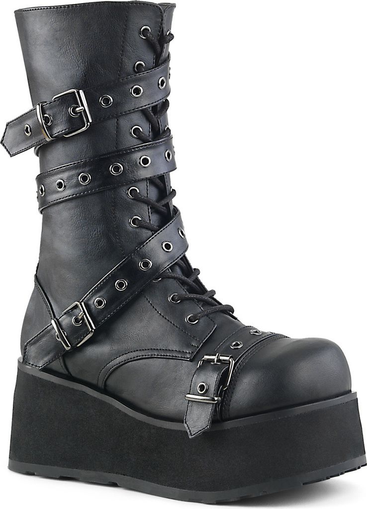 TRASHVILLE-205 Uni Boots von DemoniaCult, Schwarz EU 41, US Produktbild 