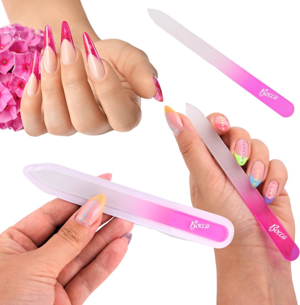14 cm doppelseitige Glasnagelfeile für die Maniküre