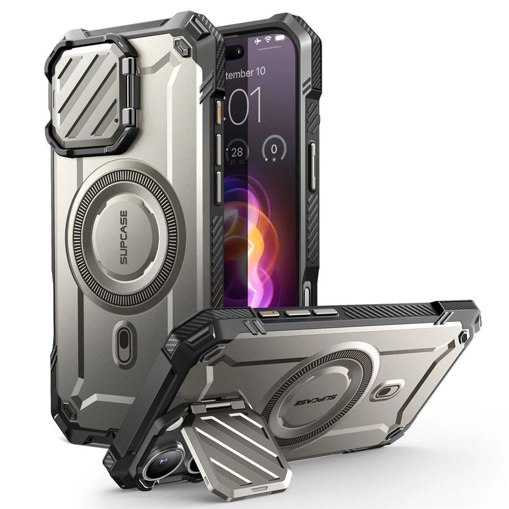 Handyhülle für iPhone 16 Pro Max, Supcase UB Mag XT mit MagSafe, Grau