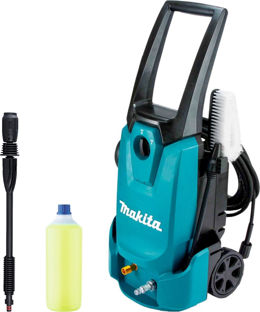 Makita HW 1200 Hochdruckreiniger 1800 Watt 120 bar 420 l/h + Sprühlanze + Universalreiniger