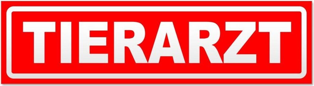 Kiwistar - Autoaufkleber - Rot - 45 x 12 cm - Tierarzt invertiert - Hinweis Aufkleber Sticker für Auto, Kfz, Fahrrad, PKW, LKW