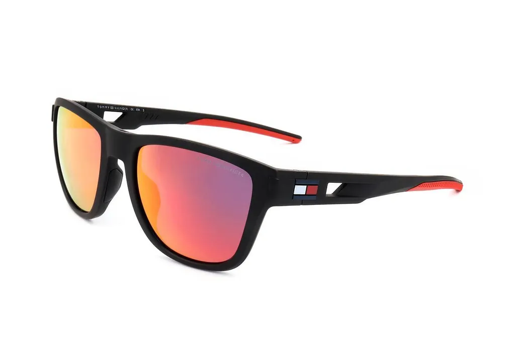 Lunettes de soleil hommes Tommy Hilfiger TH 1951/S BLX noir mat 55mm
