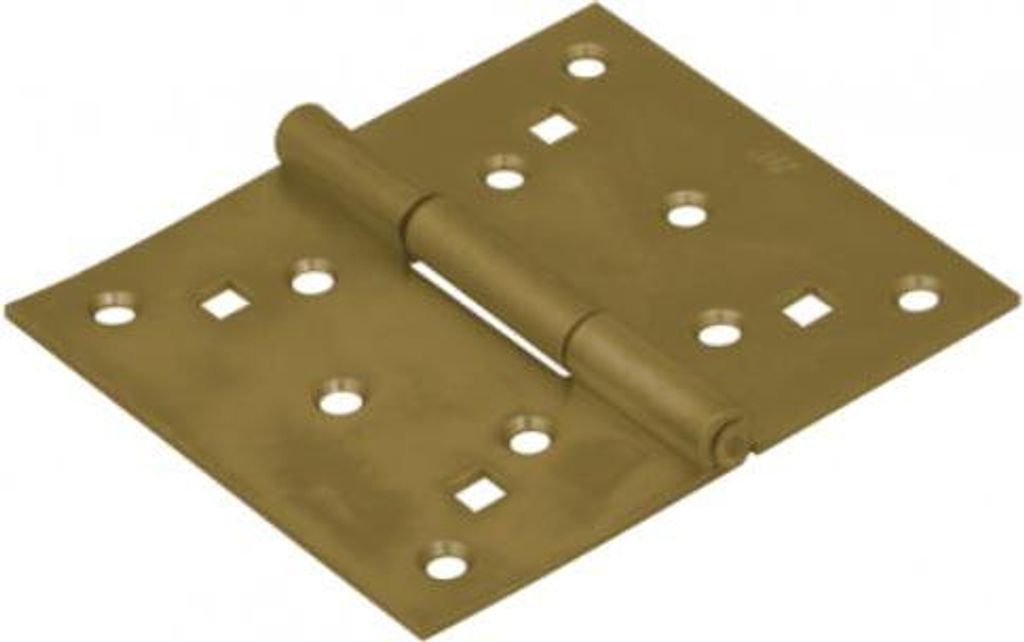 10x Kistenband mit vernietetem Stift gelb verzinkt 135x120x2,5mm