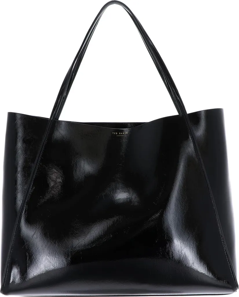 Sac shopper Ted Baker Brisaa noir effet froissé avec fines brides