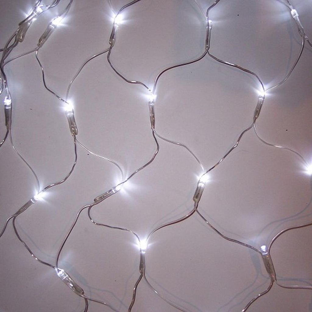 LED Pavillon Lichternetz 128er kaltweiß 3x3m Kabel transparent BA11751
