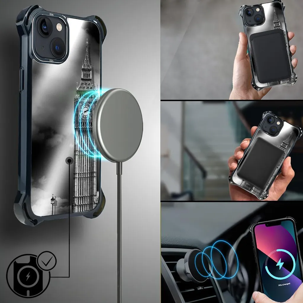Protection iPhone 13 MagSafe Coque Renforcée IBIZU DropGuard Noire - 8