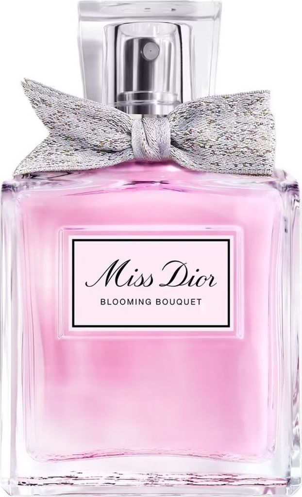 A bottle of Miss Dior Blooming Bouquet perfume.