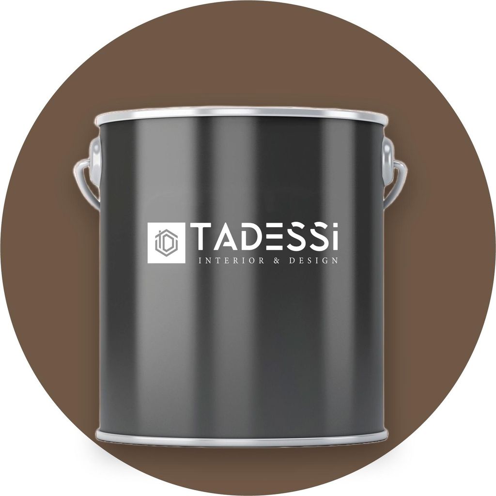 TADESSI Wandfarbe Braun - Haselnuss - abwaschbare Innenfarbe matt - Dispersionsfarbe - Geruchsarm und Lösemittelfrei - 1 Liter Gebinde