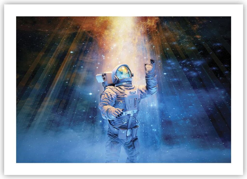 Poster - Poster ohne Rahmen - Astronaut Licht Kosmos - Produktbild 
