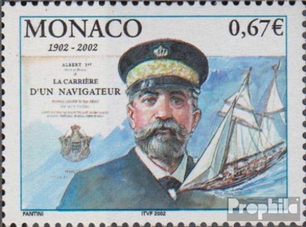 Briefmarken Monaco 2002 Mi 2591 (kompl.Ausg.) postfrisch Fürst Albert I.