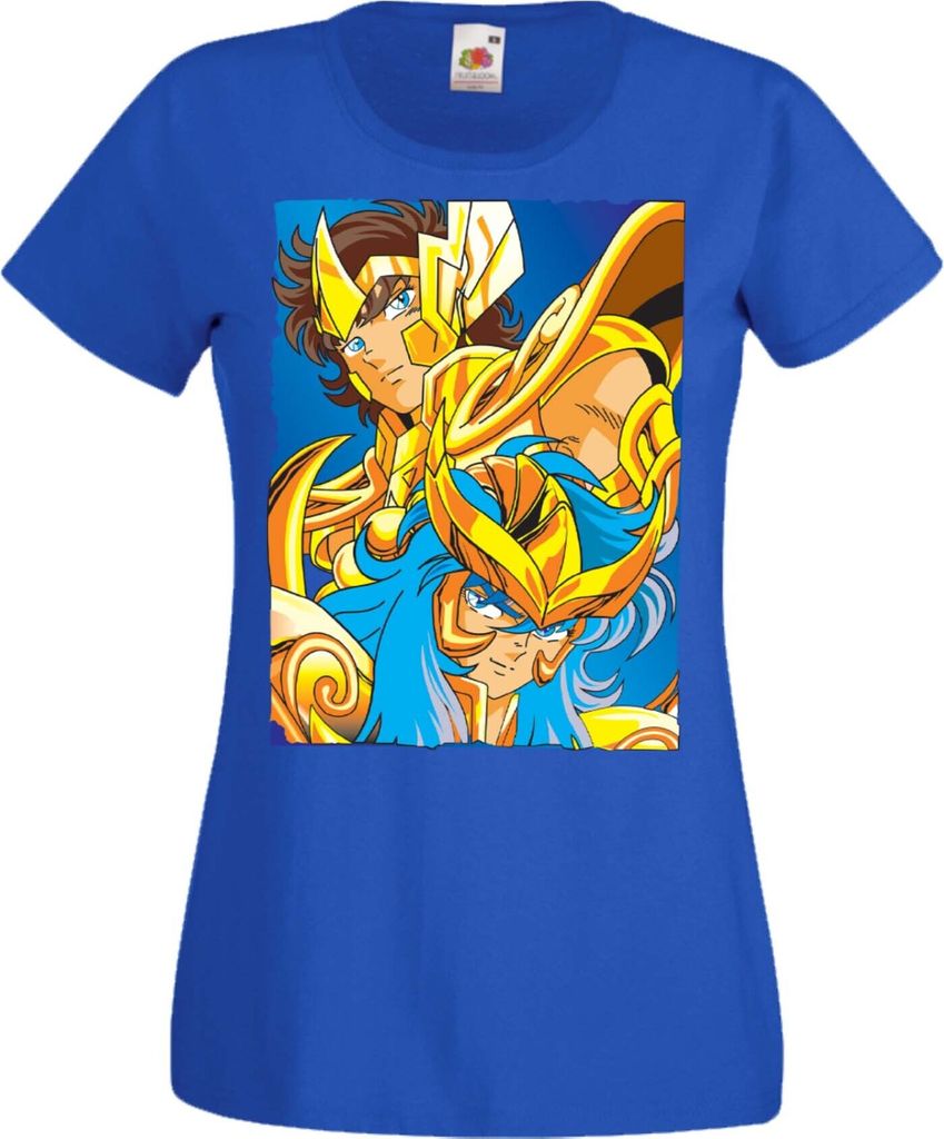 Damen T-Shirt Manga Anime Saint Anime Seiya Knights Of The Zodiac Saint Anime Seiya Knights Of The Zodiac, Lady S / Blau