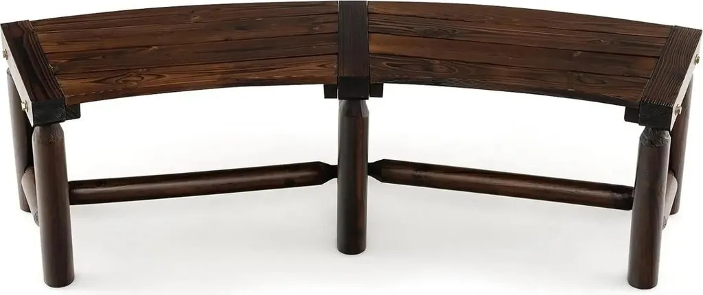 Banc de jardin bois durable sans dossier marron - Résistant eau et soleil
