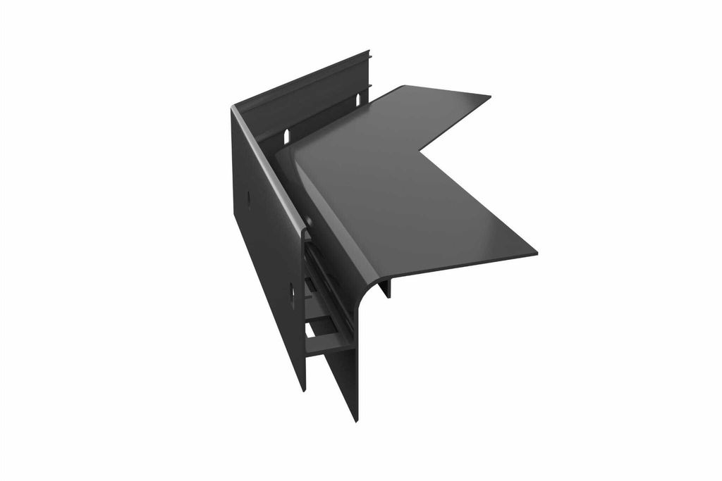 Renoplast Aluminium Ecke 135° für Traufprofil W30R+ Graphit | Fertigstellung von Terrassen und Balkonen | Belüftete Böden Erhöht