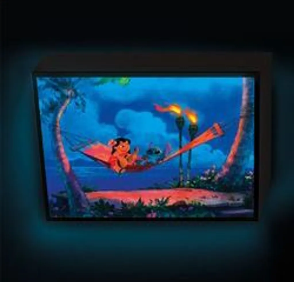 Image LED Stitch au Hamac avec Éclairage Douceur pour Déco de Maison