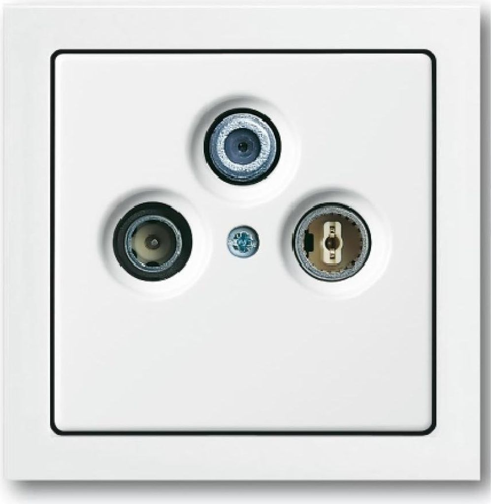 BUSCH JÄGER Komplettset/Antennensteckdosen-Einsatz Radio/TV/SAT (**) WISI + 1fach Rahmen und Abdeckung, alles in Busch Jäger Future Linear Studio...