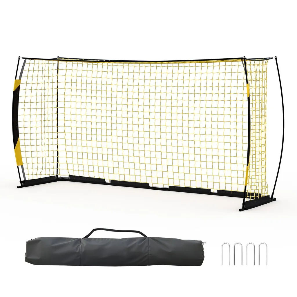 But de football pliable 12x6 ft avec filet résistant et cadre acier