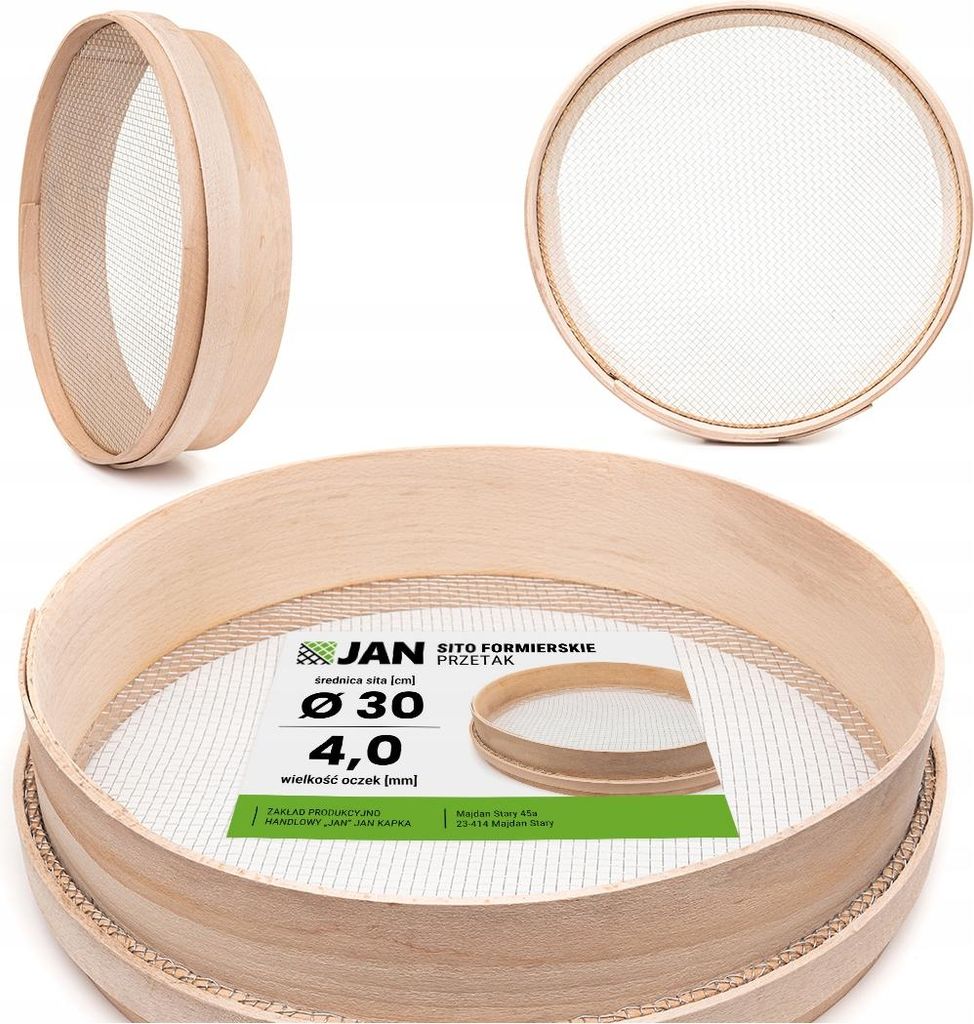 Holzrandsieb Bausieb - Ø 35 Cm - Maschenweite 4,0 Mm - Produktbild 