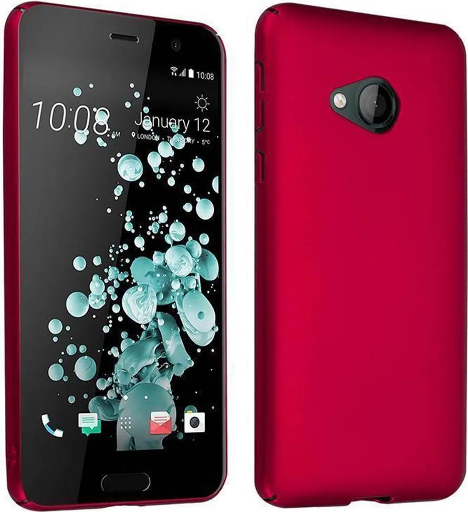 Offerta Cover HTC U Play Rigida Cadorabo - Protezione Rossa Sottocosto