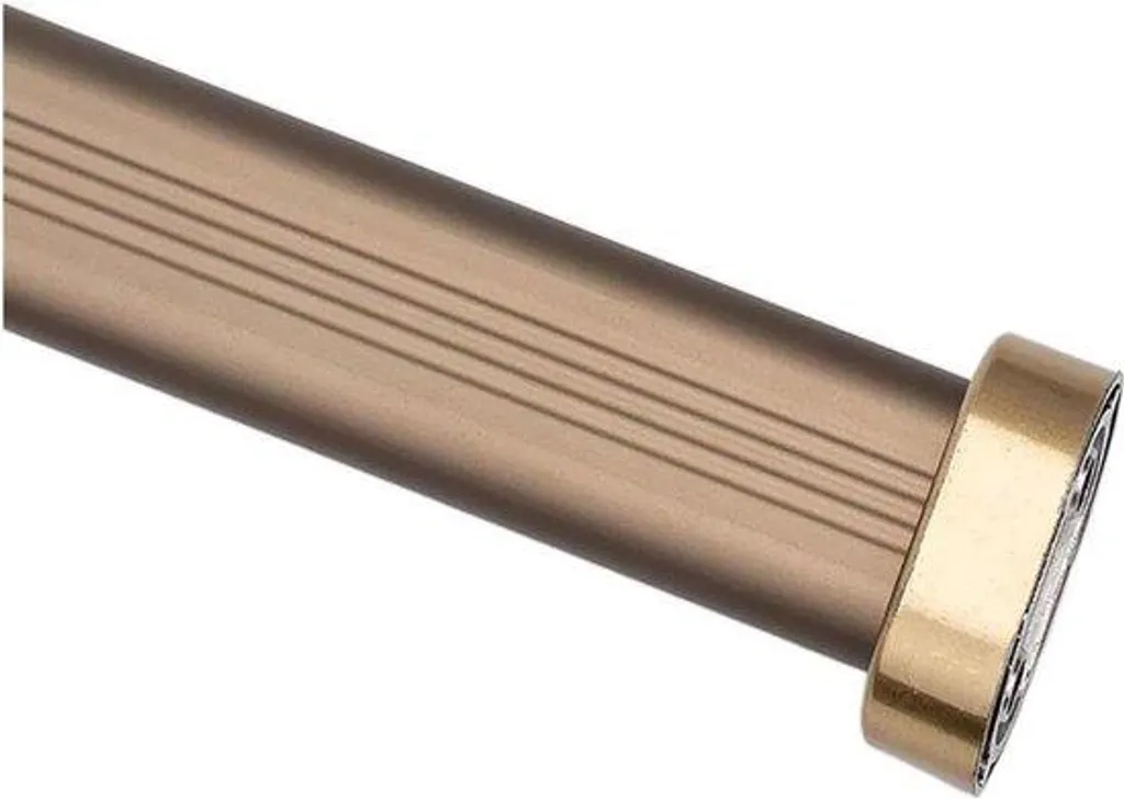 Barre de penderie ovale 70 cm en aluminium brun pour aménagement de placard