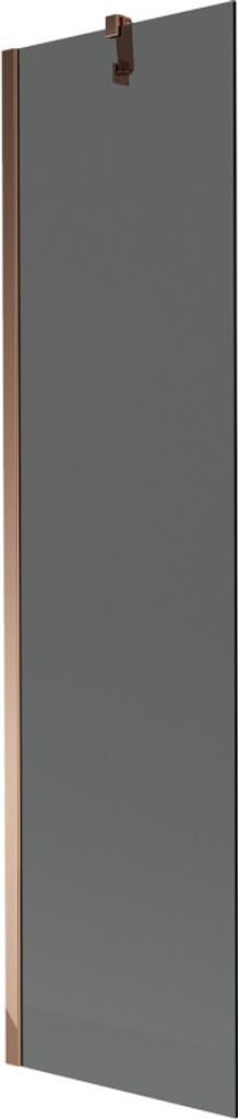 Mexen Next 1-Flügel-Badewannenwand 50 x 150 cm, Graphit, Rosa Gold - 895-050-000-00-40-60