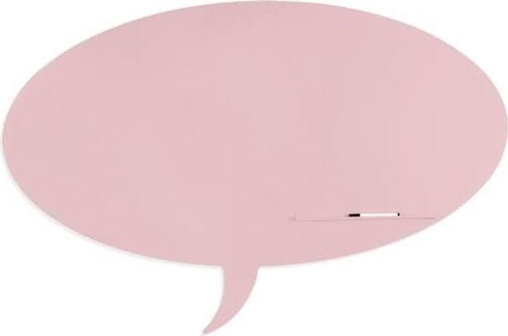 Symbol-Tafel Skinshape Sprechblase lackiert 75x115cm RAL 490-1 rosa.