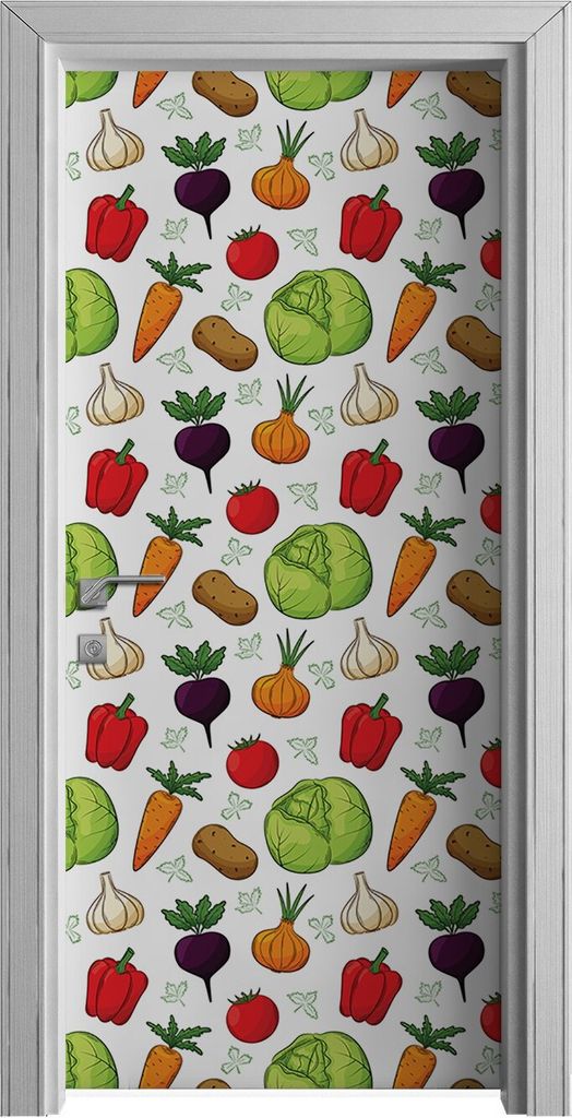 Tür Selbstklebende 90x210 cm Türfolie Türtapete Klebefolie - Gemüse