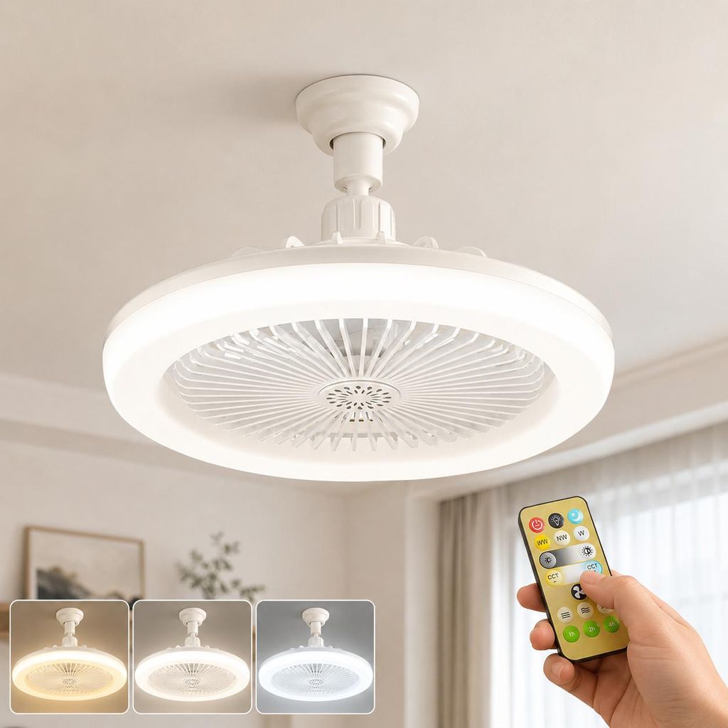 30W stropní ventilátor s osvětlením, 3 teploty barev, Obrázek produktu 