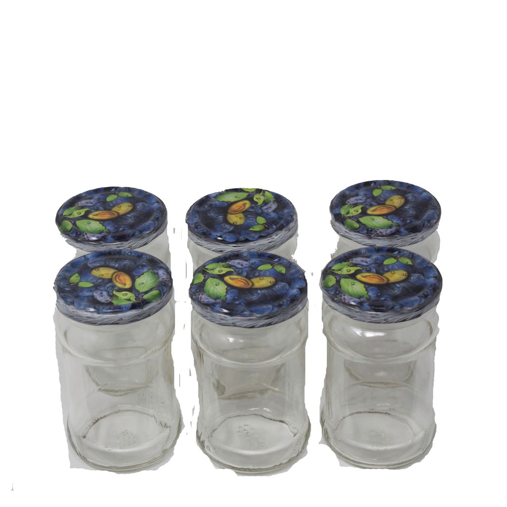 Einkochglas Früchte mit twist off Deckel 6 Einkochgläser 315ml