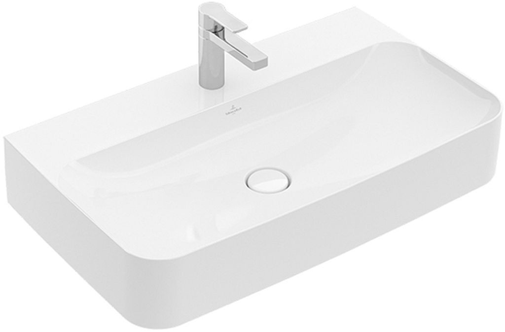 Villeroy & Boch Finion Waschtisch, verdeckter Überlauf, 1 Hahnloch, 800x470mm, 416884RW