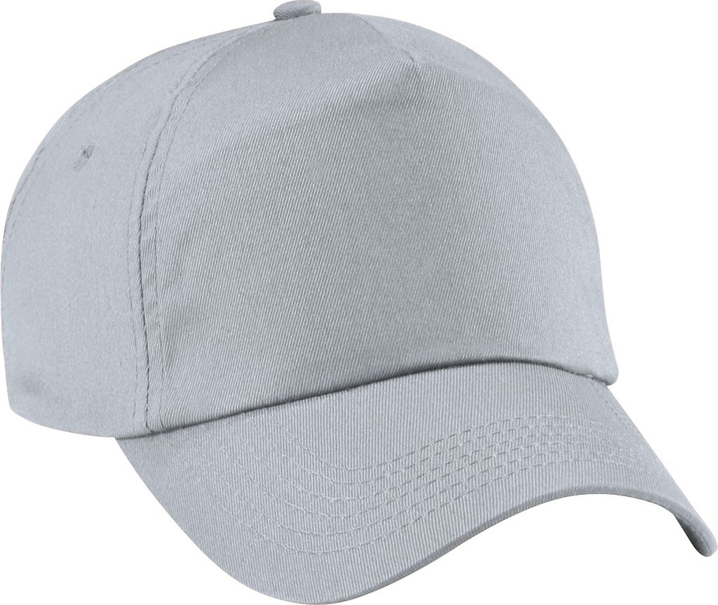 Beechfield Uni 5 Panel Baseballkappe Original RW201 (Einheitsgröße) (Hellgrau)