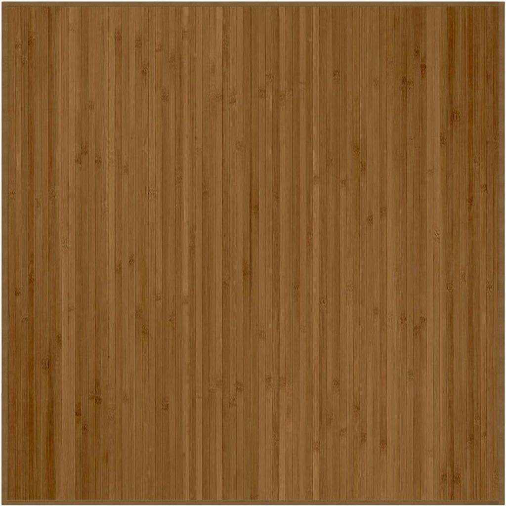 vidaXL Teppich Quadratisch Braun 100x100 cm Bambus