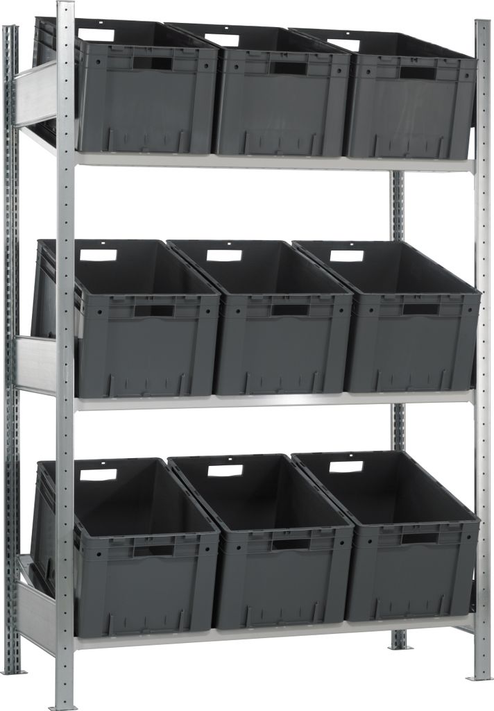 Schrägbodenregal Anbauregal - 2000x1300x600 mm, Typ 150 kg