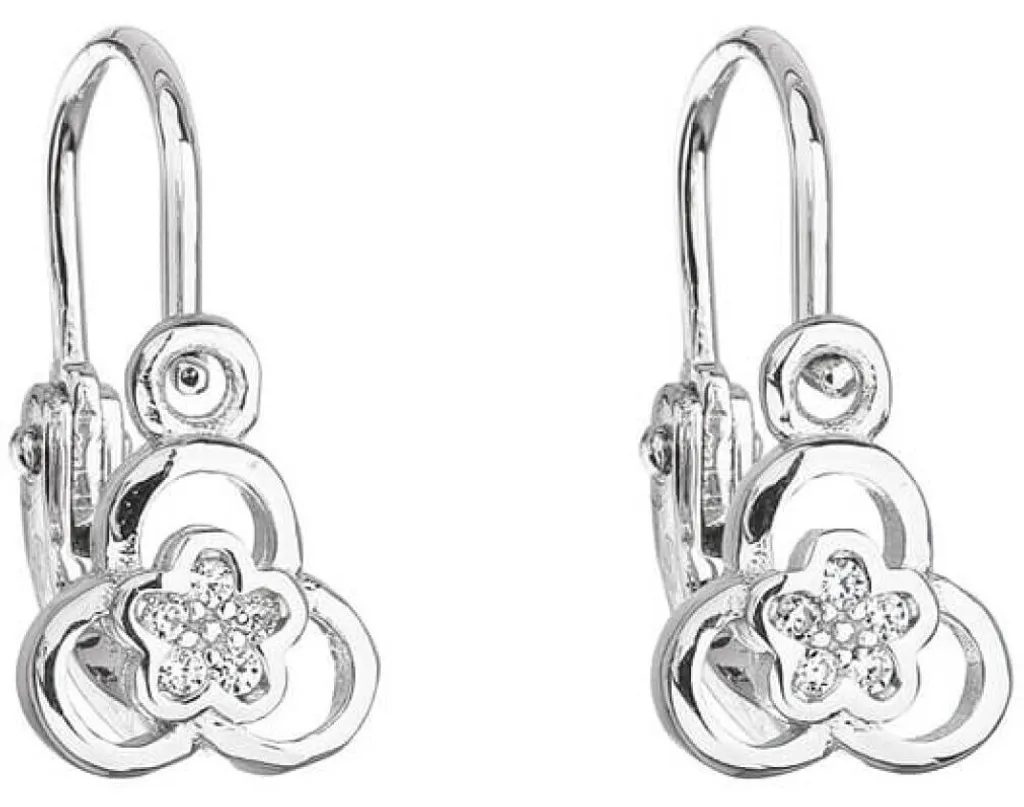 Boucles d'oreilles argentées hypoallergéniques 11171.1 pour enfant