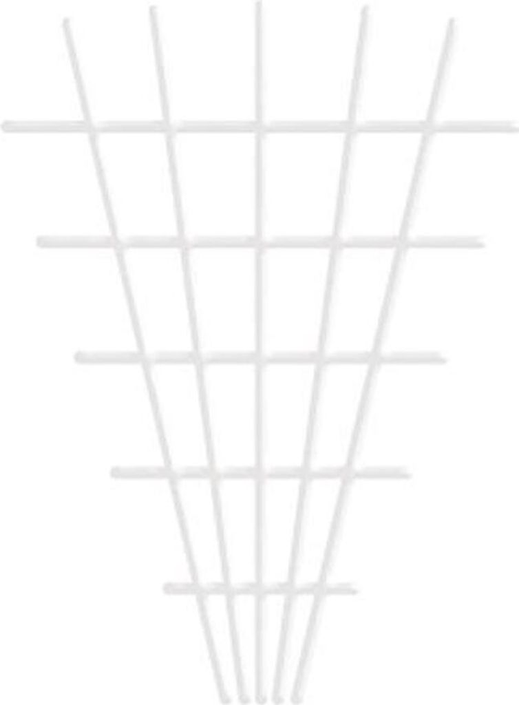 PROREGAL Pflanzstab, V-Form, 145x5x75cm, 4/4,7mm, weiß