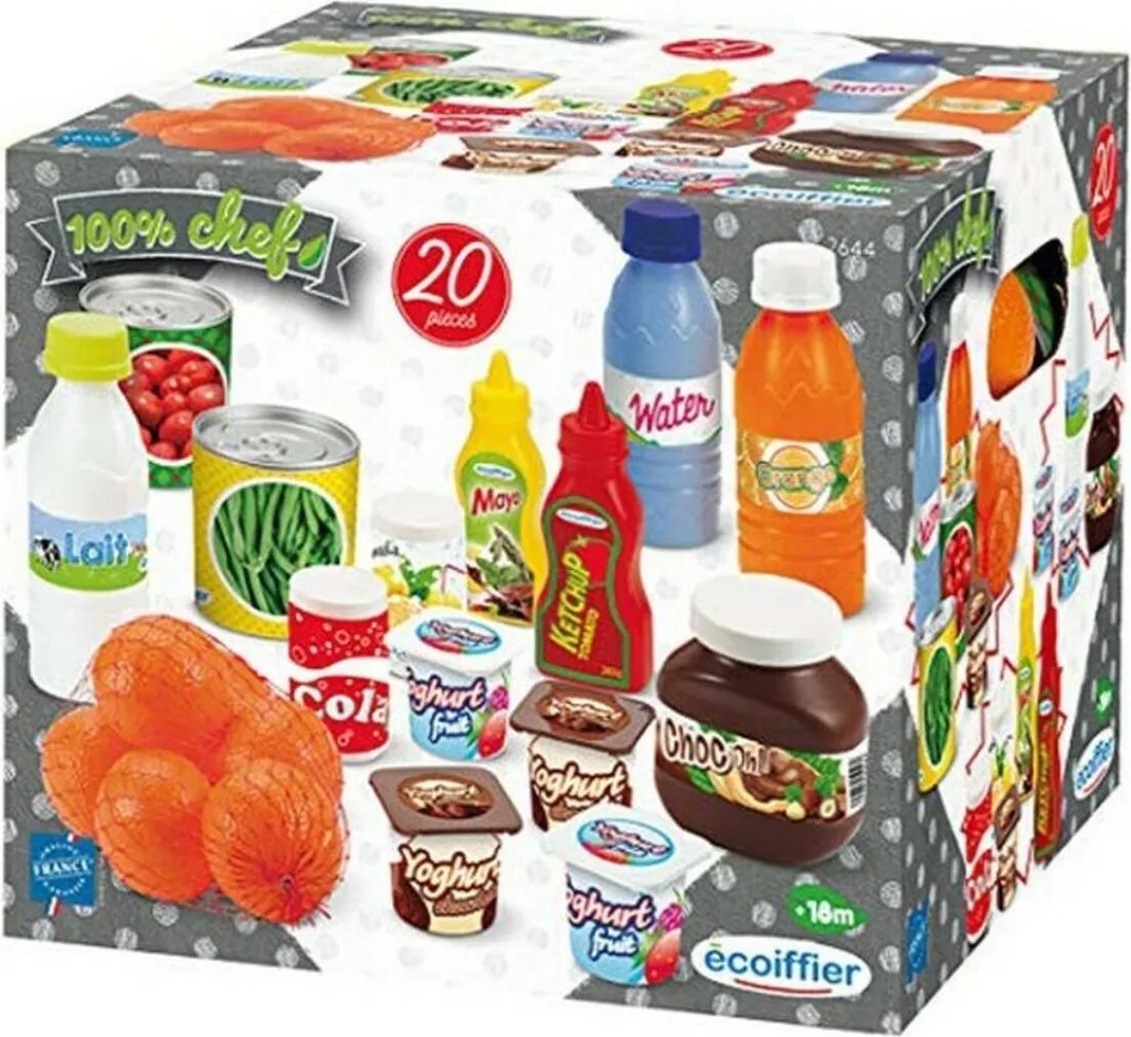Dinette Enfant Pack Drive Ecoiffier - Assortiment de 20 Aliments de Jeu