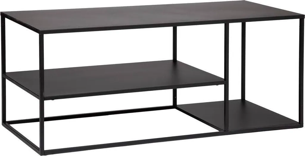 Petit meuble TV 120cm Gota métal noir mat structure robuste et design