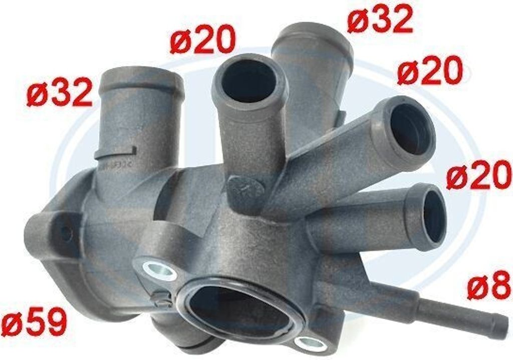 ERA 354016A Kühlmittelflansch für VW GOLF II (19E, 1G1) Wasserflansch