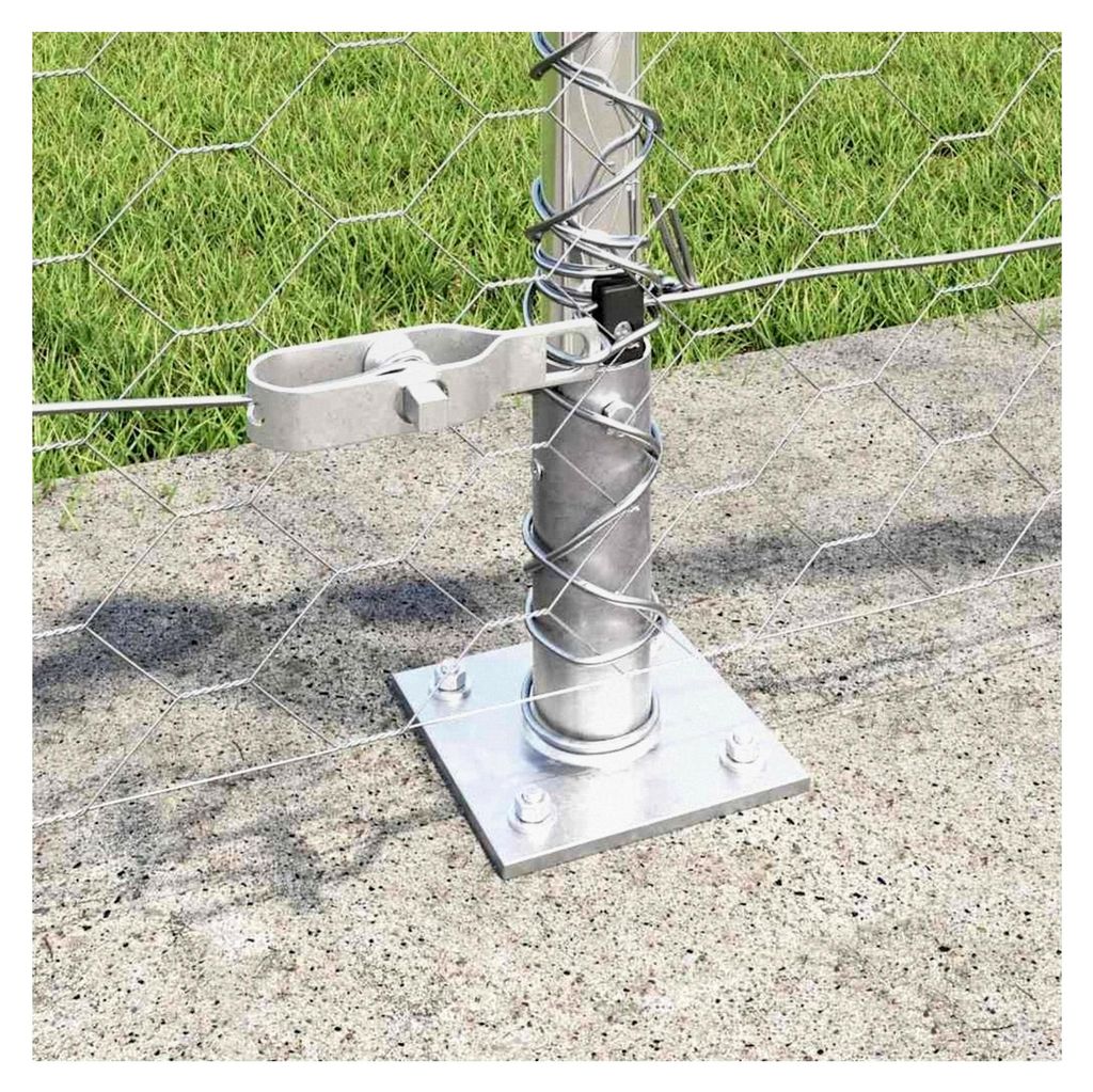 Zaunpfosten Silber 50 x 0,6 m (50 mm Gewebe) Stahl Gartenzaun für Hundezaun, Weidezaun, Gartenzaun & Hühnerzaun, Gartennetz