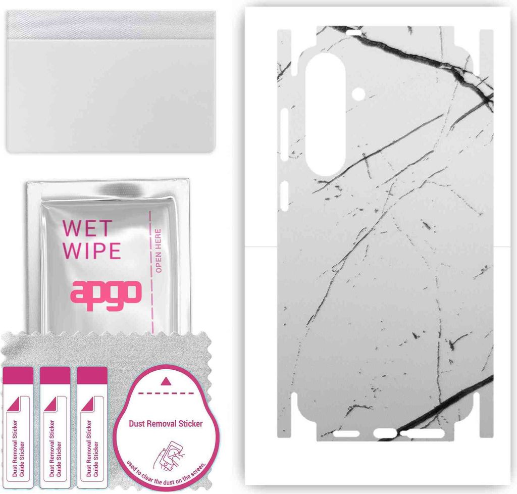 apgo Rückseite + Seiten Schutzfolie, Skin, kompatibel mit Samsung Galaxy S24+ Plus, Hinten Displayschutzfolie aus Vinylfolie, kratzfest, einfache ...