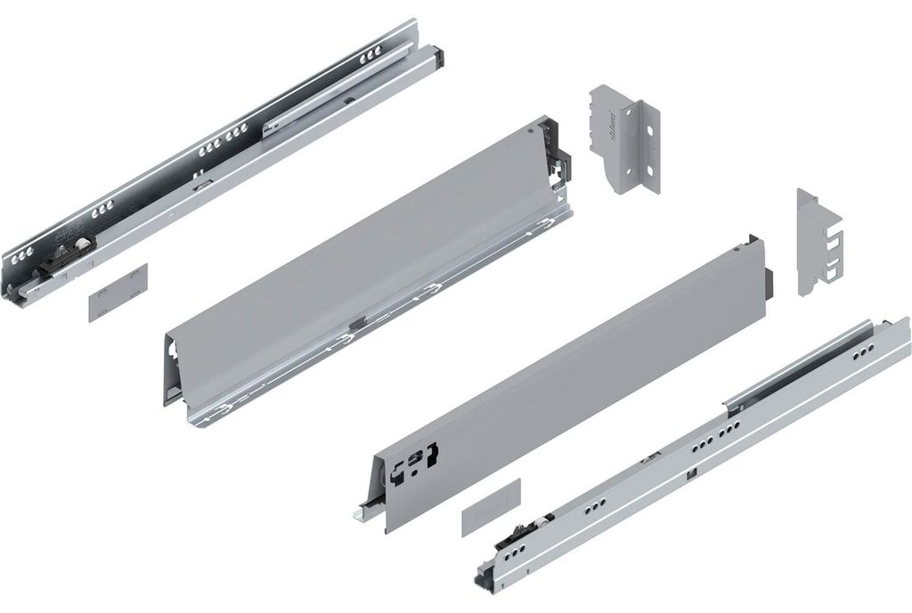 Blum Tandembox antaro M Schubladenschienen-Set | 1 Paar, 30kg 500mm | Vollauszug Blumotion, grau