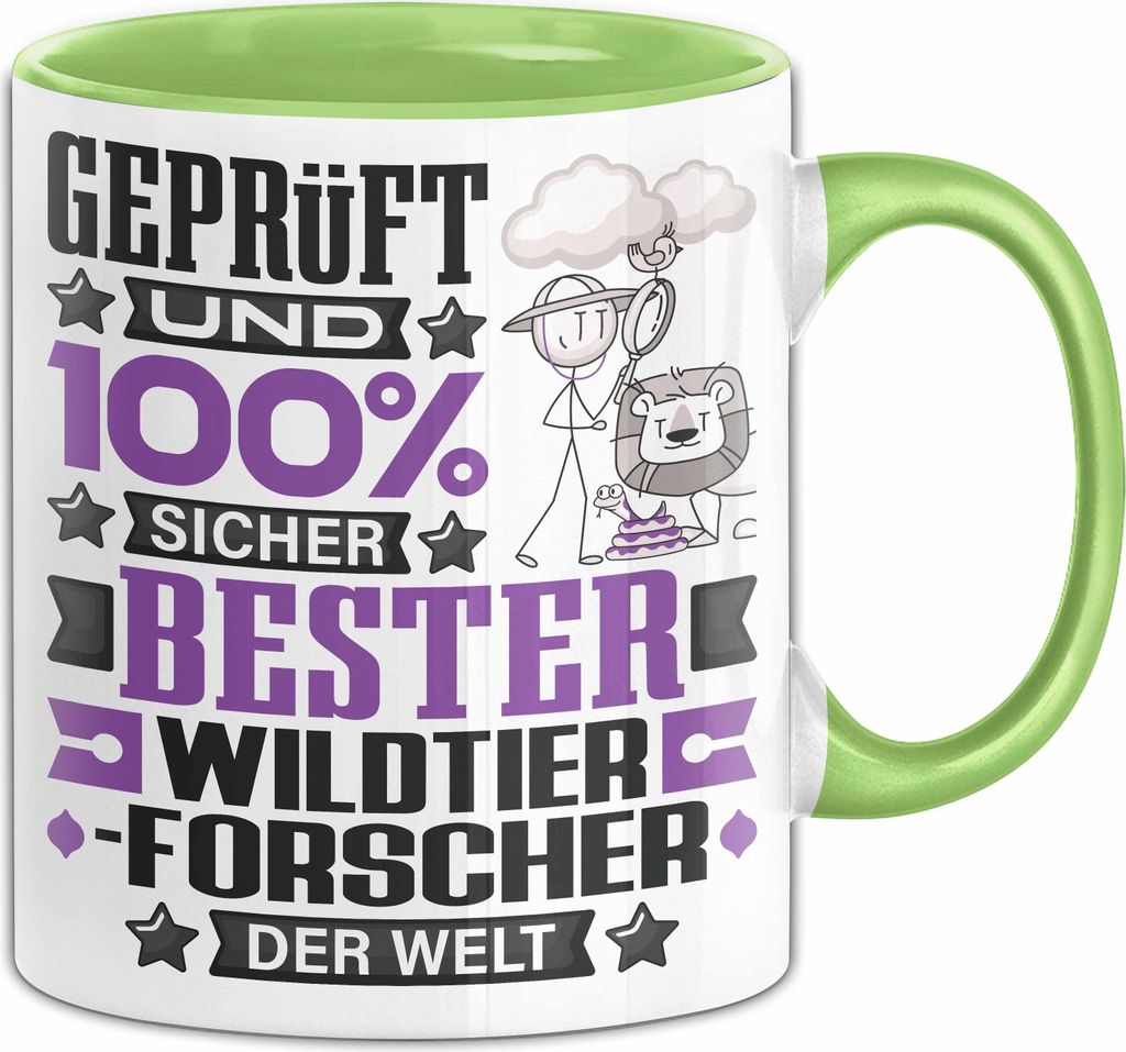 Wildtierforscher Geschenk Lustiger Spruch für Wildtierforscher Geschenkidee Bester Wildtierforscher Der Welt (Grün)