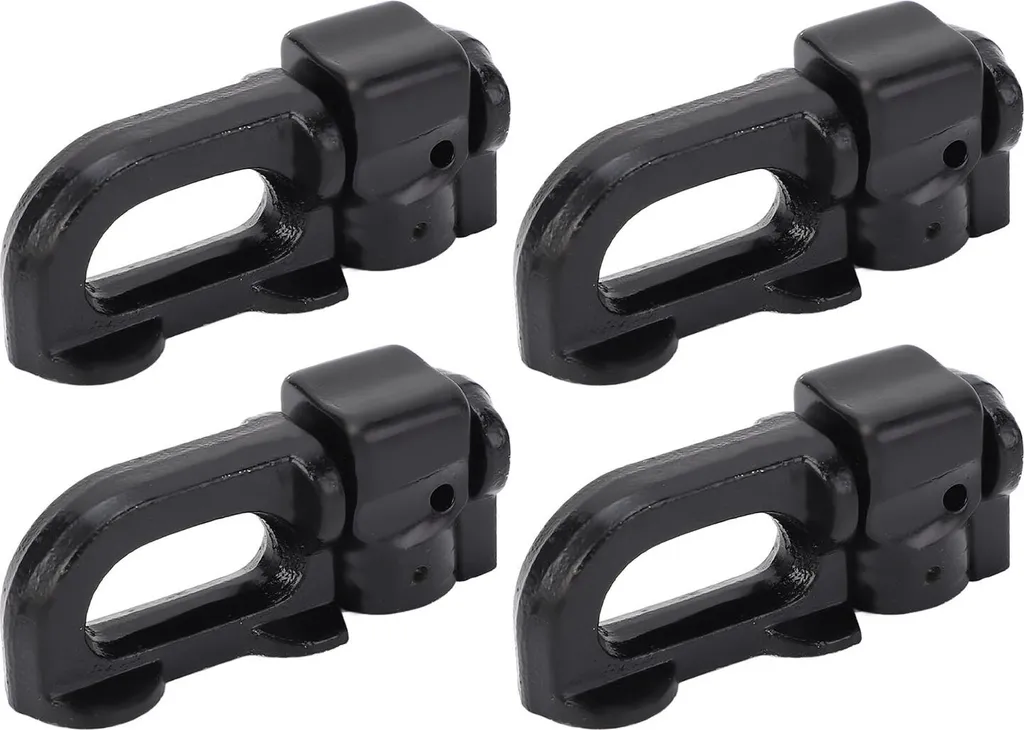 4pcs Gancio L-Track Doppio Dente Acciaio Carbonio per Camion e RV