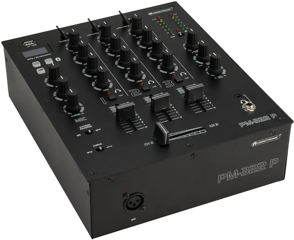 Omnitronic PM-322P Console de Mixage DJ 3 Canaux Bluetooth 10006874